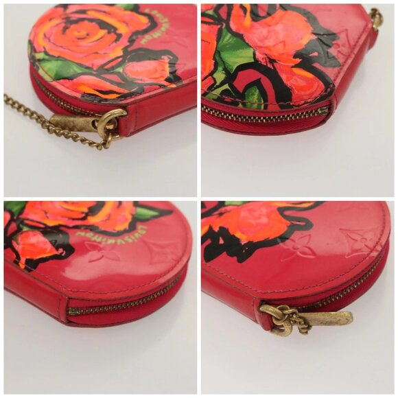 LOUIS VUITTON Vernis Rose Porte Monnaie Chapeau Coin Purse - Picture 15 of 15